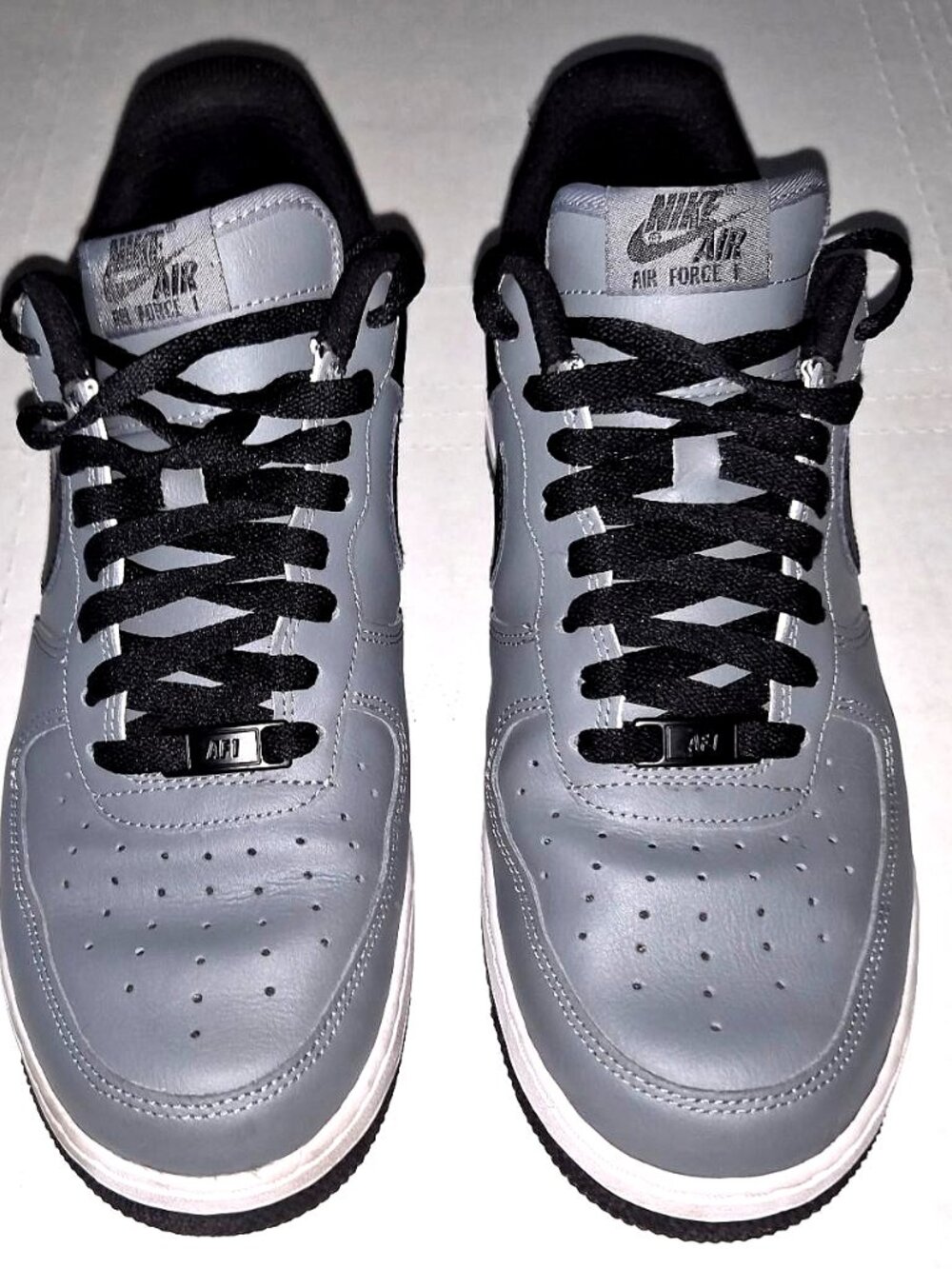 PRISTINE NIKE JORDAN AIR FORCE 1 BLACK & GREY CT7875-994 MENS SIZE 9.5M AF1 BOX - Picture 2 of 6